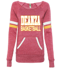 DEANZA-BASKETBALLDEANZA-BASKETBALLBENNA2121 Ladies Striped Sleeve Sport Fleece Sweatshirt