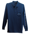 dragon-fly-long-sleeve- Adult Silk Long Sleeve Polo Shirt With Pocket
