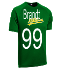 Brandt--99Brandt99 Athletics MLB Little League Team Jerseys - Official Nike Youth MLB Wordmark Poly Tees - NY223