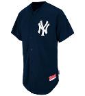 Andrews-ANDREWS-ANDREWS- Yankees Full Button Baseball Jersey - Adult MAHD6840