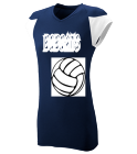 BOBCATS1 Girls V-Neck Two Toned Jersey