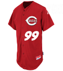 RIP-BOO-BOO9999FLY-HIGH-BRO- Reds Full Button Baseball Jersey - Adult MAHD6840