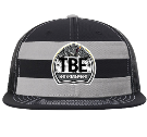 TBE-GREYBLACK- Flat Bill Snapback Cap