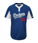 0000 Custom Dodgers Two-Button Jersey - Dodgers-MAI383