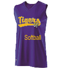 8 LSU Tigers Girls Sleeveless Softball Jersey