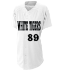 White-Tigers89Trieu89 DISCONTINUED Adult Full Button Softball Jerseys Online - NW4189