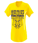 MILES-COLLEGEGOLDEN-BEARSALUMNAE16 Ladies Fitted Two Color Block V-Neck Jersey