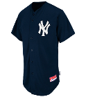 Akila Yankees Full Button Baseball Jersey - Adult MAHD6840