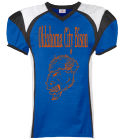 Oklahoma-City-Bison DISCONTINUED Youth Red Zone Steelmesh Football Jersey - 1365