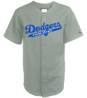 Dodgers Tubby DISCONTINUED Teamwork Athletic Full Button Baseball Jersey   -    1221B