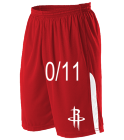011 Houston Rockets Youth Basketball Shorts - A205LY-ROCKETS