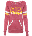 AKHoops Ladies Striped Sleeve Sport Fleece Sweatshirt