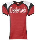 Dealerweb00Hundo-P DISCONTINUED Youth Red Zone Steelmesh Football Jersey - 1365
