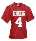 SOONERS4SHIPMAN4 DISCONTINUED Youth Overtime Football Jersey - 1362