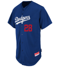 28WRIGHT28 Dodgers Full Button Baseball Jersey - Adult MAHD6840