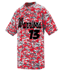 Warriors13 Youth Digi Camo Wicking Two-Button Jersey
