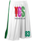 83 DISCONTINUED Adult Triple Double Reversible Basketball Shorts - 4447