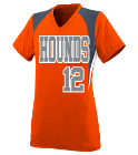 HOUNDS1212 Ladies V-Neck Three Colorblock Jersey