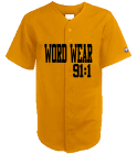 WORD-WEARPSALM911911 Tubby DISCONTINUED Teamwork Athletic Full Button Baseball Jersey   -    1221B