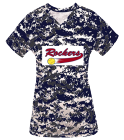 rockers- Digital Camouflage Ladies V-Neck Badger Jersey