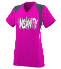 Insanity Ladies V-Neck Three Colorblock Jersey