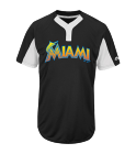EMONEY03 Custom Marlins Two-Button Jersey - Marlins-MAI383