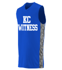 KCWITNESS16 DISCONTINUED Youth Two Color Geo Print Sleeveless Jersey