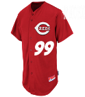Monte Reds Full Button Baseball Jersey - Adult MAHD6840