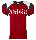 Gwinnett-AllStars18 DISCONTINUED Youth Red Zone Steelmesh Football Jersey - 1365