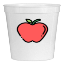 apple Plastic Stadium Cup