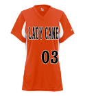 Lady-Cane03 Ladies V-Neck Three Colorblock Jersey