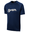 RANIYAHS-MOM6 Brewers MLB Adult League Team Jerseys - Official Nike MLB Wordmark Poly Tees - N223