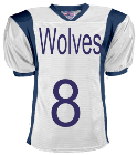 Wolves8 DISCONTINUED Youth Steelmesh Football Jersey - Teamwork Athletic -1317