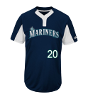 Big-Daddys-Mariners Custom Mariners Two-Button Jersey - Mariners-MAI383
