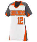 HOUNDS1212 Ladies V-Neck Three Toned Softball Jersey