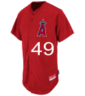 LEVREAU Angels Official MLB Full Button Jersey - MAHD6840