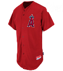 Calvert-00 Angels Official MLB Full Button Jersey - MAHD6840