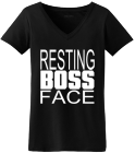 RESTING-BOSS-FACERESTINGBOSSI-SUFFER-FROM-RBF Junior V-Neck Tee