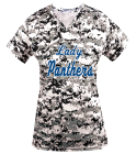 panthersnavy Digital Camouflage Ladies V-Neck Badger Jersey